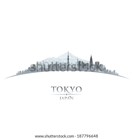 Tokyo Japan city skyline silhouette Vector illustration Tokyo Japan city skyline silhouette Vector illustration