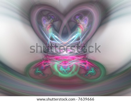 Computer Generated Fractal Illustration Of Pastel Colored Pretzel ... Computer Generated Fractal Illustration Of Pastel Colored Pretzel ...