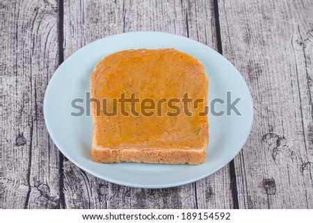 A Piece of Toast with Peanut Butter and Jelly