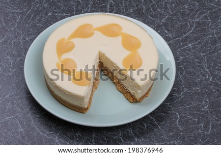 Lemon Cheesecake on a Dark Background