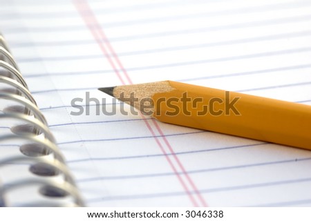 Lead pencils on a white piece of paper