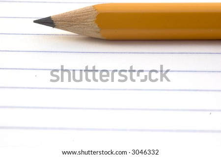 Lead pencils on a white piece of paper