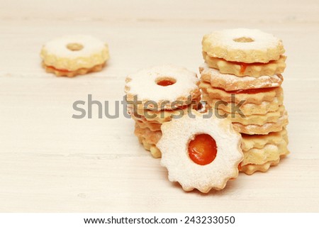 Jelly flower shaped cookies, Jelly flower shaped homemade cookies
