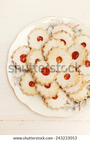 Jelly flower shaped cookies, Jelly flower shaped homemade cookies