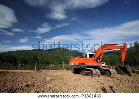 Excavation work on the construction of rural roads