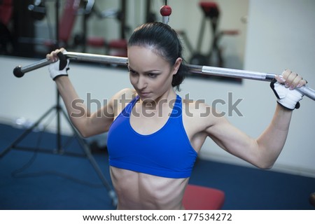 attractive young woman is engaged in fitness sport club. sport and sexy.