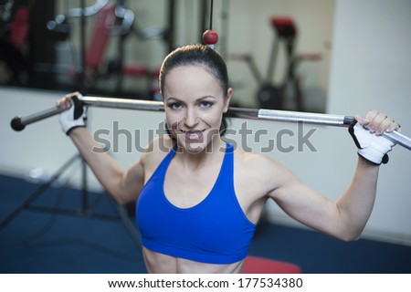 attractive young woman is engaged in fitness sport club. sport and sexy.