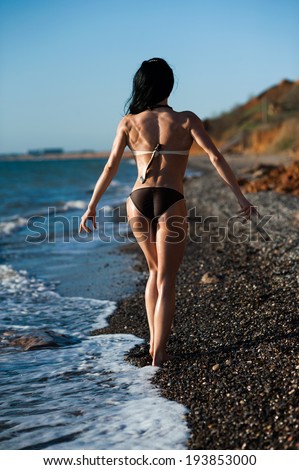 sexy woman in bikini. sport and fitness