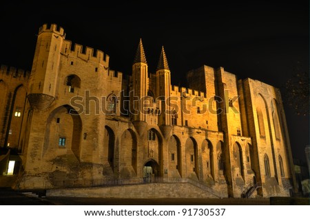Les Palais des Papes (The Palace of the Popes) in Avignon, France