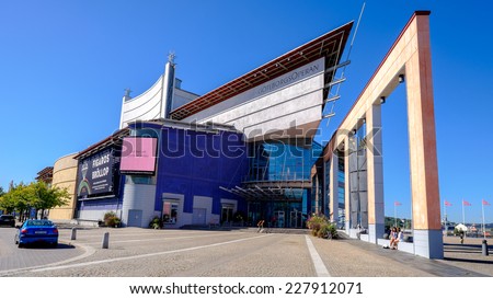 GOTHENBURG, SWEDEN - SEPTEMBER 4: Gothenburg Opera House on September 4, 2014 in Gothenburg harbor. Gothenburg is the second largest city in Sweden and an important harbor.
