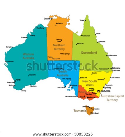 blank map of australia with state. lank map of australia with