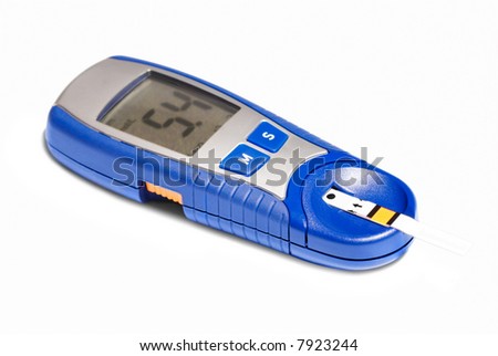 Glucometer for measure glucose in blood with LCD monitor