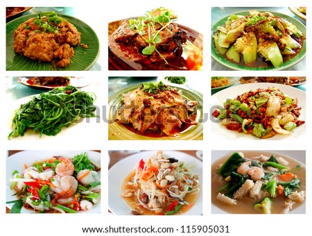 Chinese and Thai food Photographs Collection.