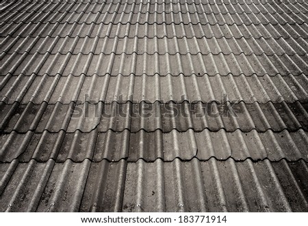 Roof tiles background of a Thai house.