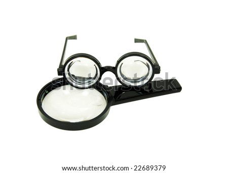 thick glasses. stock photo : Thick lenses on