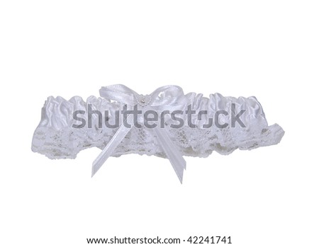 stock photo Garter belt made of lace and ribbon worn as a decorative 