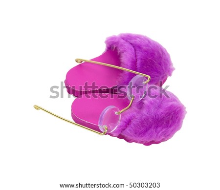 fuzzy pink slippers