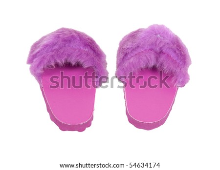 fuzzy pink slippers
