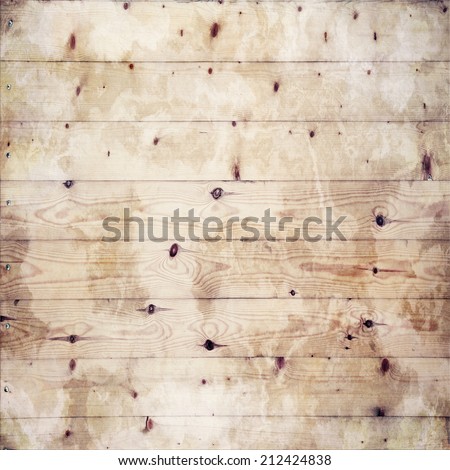 Brown plate wall from boards. Design board stained vintage grunge background texture spots