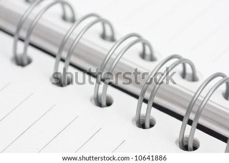 blank spiral notebook sheet