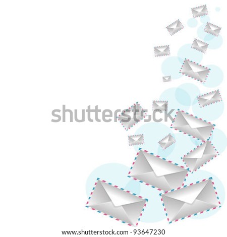 envelopes flying