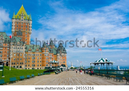 Chateau Frontenac, best known landmark of Quebec, Canada