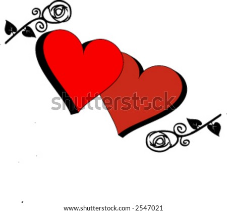 pictures of hearts and roses. hearts and roses vector