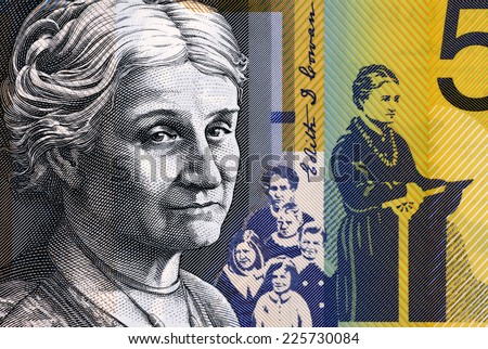 AUSTRALIA - CIRCA 2009: Edith Cowan (1861-1932) on 50 Dollars 2009 from Australia. Australian politician, social campaigner and the first woman elected to Australian parliament.