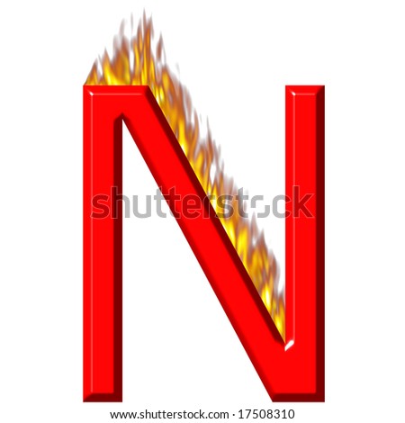 Letter N Fire