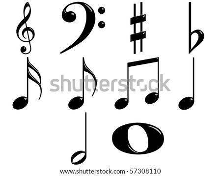 stock photo 3d music notes