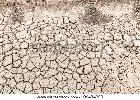 The crack of a dry climate and lack of water.
