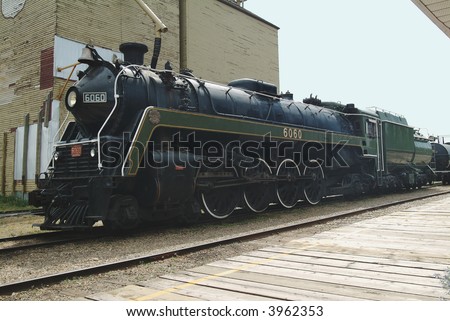 Antique steam train used for tours in central Alberta.