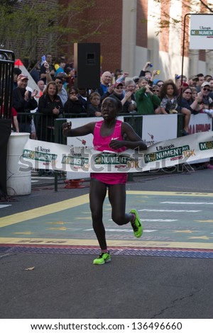 RICHMOND, VA - APRIL 13: The 14th annual Ukrop\'s Monument Avenue 10k presented by MARTIN\'S, Richmond, Va. Ogla Kimaiyo, 24, of Kenya was the top overall female finisher with a time of 32:25