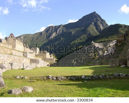The lost city of Machu Picchu in Peru.