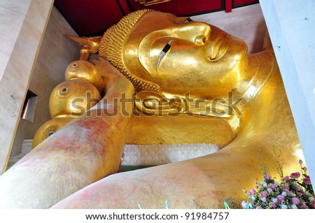 Reclining Buddha Petchaburi, Thailand (The Biggest Reclining Buddha in Thailand)