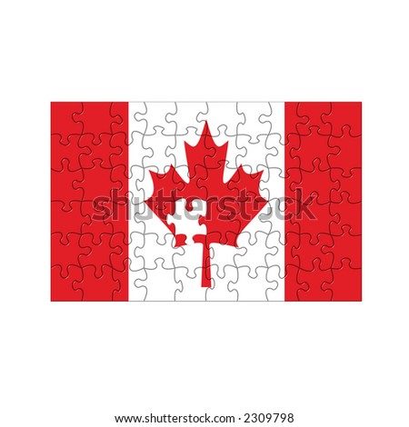 canada flag puzzle