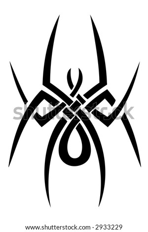 stock vector Spider Tattoo Design