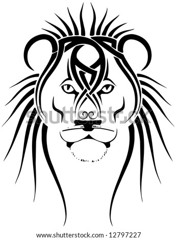 stock vector Tribal Tattoo Lion