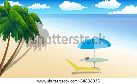 Summer Beach Landscape