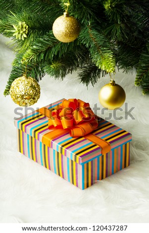 Christmas gift under the tree