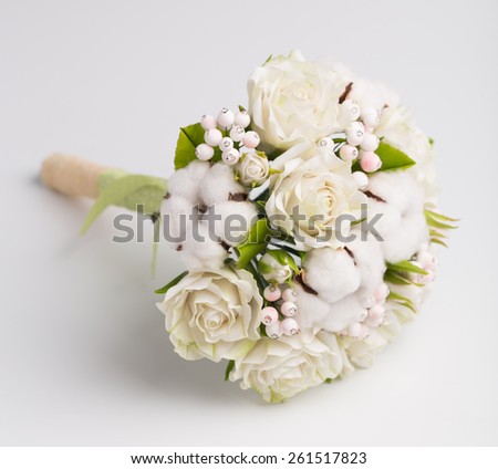bridal bouquet on a white background
