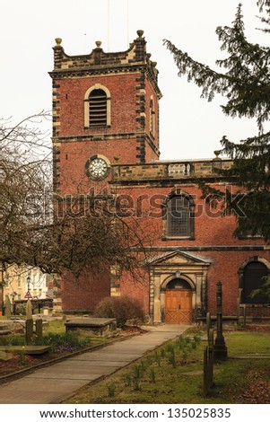 St John The Baptist Church.  St John the Baptist is an Anglican church situated in Knutsford, Cheshire in northern England.  It was built in a neoclassical style and completed in 1744.