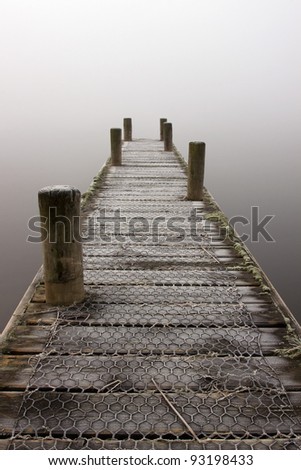 Ullswater Landing Stage.  The landing stage is situated in Gowbarrow Bay, Ullswater in the English Lake District.