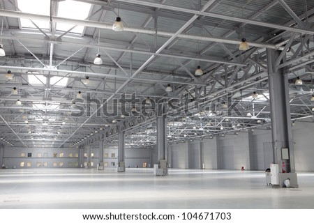 Large modern empty storehouse