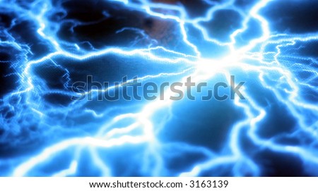Very Bright Blue Lightning conveys Electricity