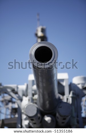 The main cannon onboard a US Navy Submarine (Shallow Depth of field)