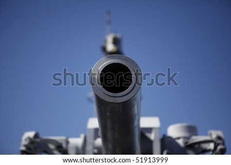 The main cannon on board a US Navy Submarine (Shallow Depth of field)