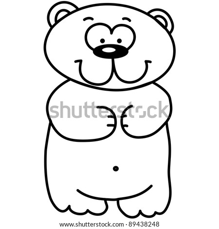 Cute Bear Outline