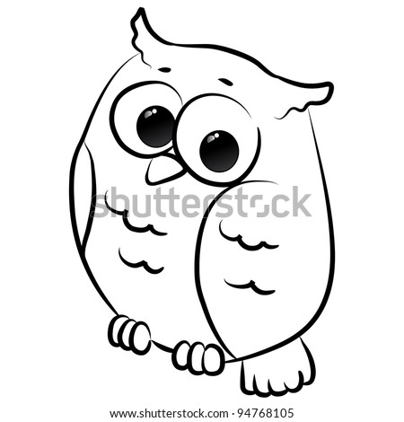  Coloring Pages on Stock Vector Cute Little Owl Cartoon Line Art Coloring 94768105 Jpg