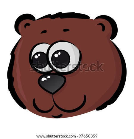 Head Of Bear, Cartoon, Icon,Doodle Stock Vector Illustration 97650359